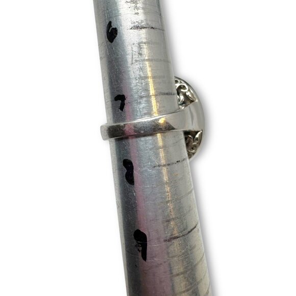 KRH Sterling Silver Oval Turquoise White Spinel Ring Size 7.5 - Picture 10 of 13